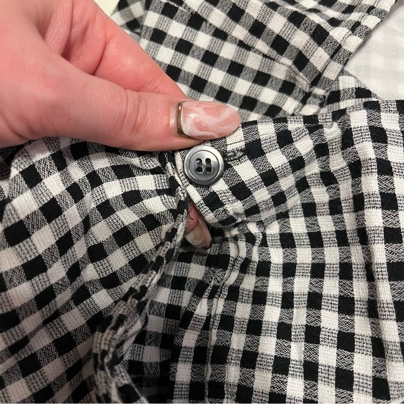 Madewell gingham tie front wrap mini skirt EUC size 4 / small - Picture 3 of 7